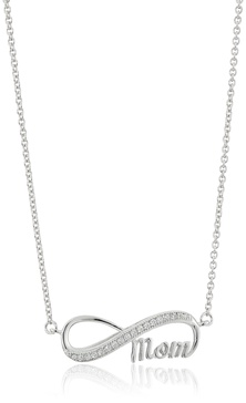 Amazon Essentials 925 Sterling Silver AAA Cubic Zirconia Pendant Necklace, 18" , (previously Amazon Collection)