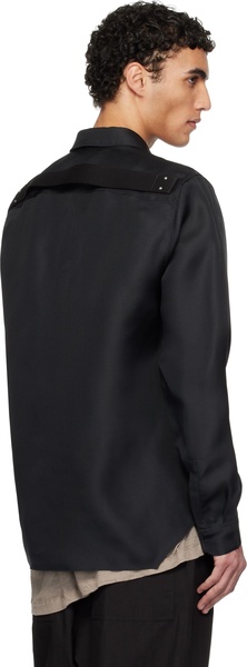 Black Hollywood Silk Gazar Overshirt