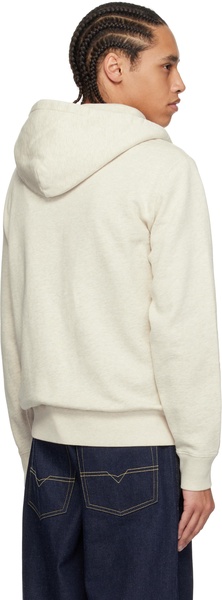 Beige Polo Bear Slub Fleece Hoodie