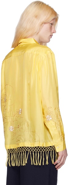 Yellow Paquerette Fringe Shirt