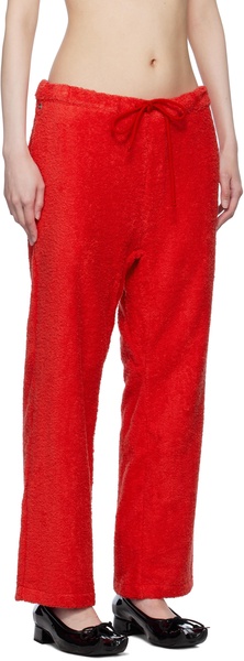 Red Bathrobejogger Lounge Pants