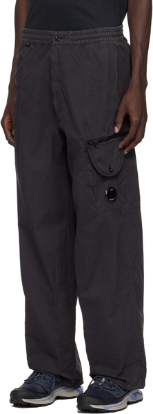 Black Microreps Boxy Lens Cargo Pants