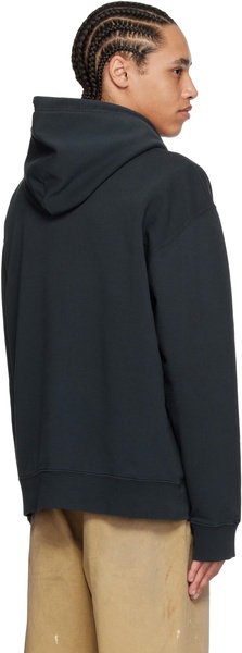 Black Printed Logo Hoodie
