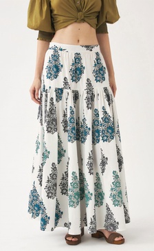 muguet maxi skirt in white