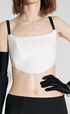 lille corset top in ivory