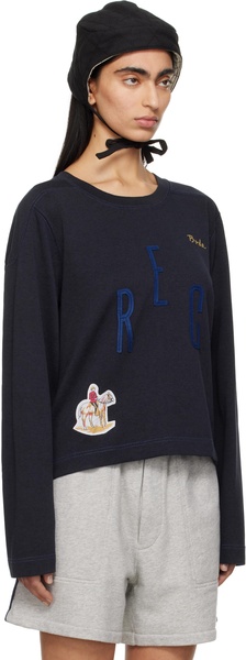 Navy 'Rec' Pullover Sweatshirt