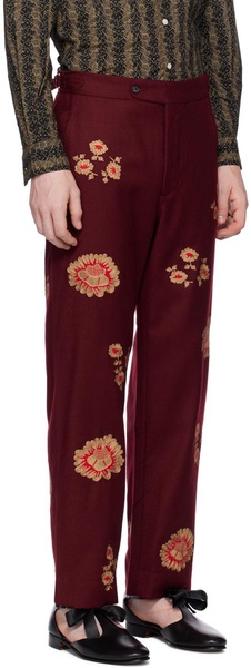 Burgundy Rococo Trousers
