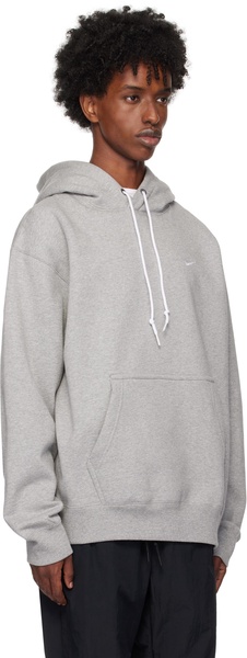 Gray Solo Swoosh Hoodie