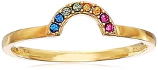 Amazon Essentials Crystal Rainbow Ring in Sterling Silver , (previously Amazon Collection)