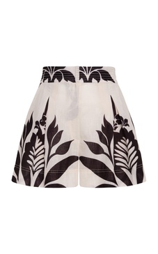 Uma Printed Linen Shorts