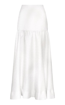 Nuestro Tesoro Drop-Waist Linen Maxi Skirt