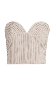 Prateek Embroidered Linen Corset Top