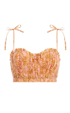 Moringa Vuelo Atardecer Cotton Cropped Top