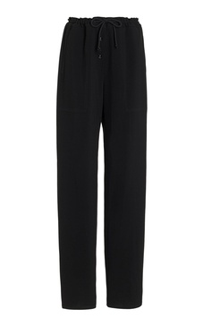 Bonnette Drawstring Wool-Blend Straight-Leg Pants