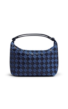 Mini Wallace Intrecciato Leather & Denim Bag