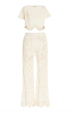 Bunga Crocheted Cotton Pants and Top Set