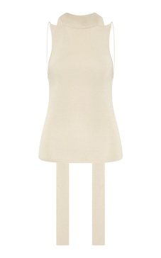 Scarf-Detailed Knit Tank Top
