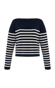 Ronnie Striped Silk-Cotton Knit Sweater
