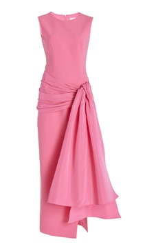 Embellished Crepe Midi Dress