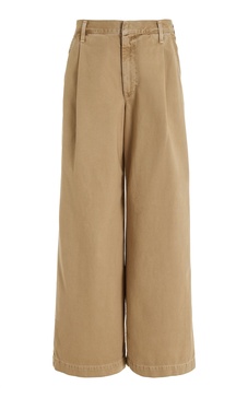 Daryl Pleated Wide-Leg Jeans