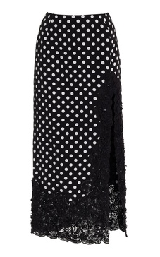 Embellished Silk Midi Skirt