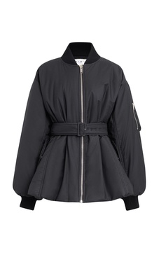 Belted Cotton Bomber Jacket