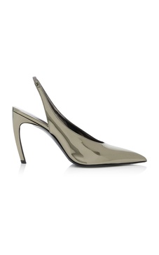 Viper Vegan Patent Leather Slingback Pumps