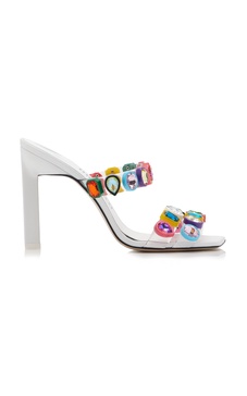 'Nanci' Embroidered PVC Mule
