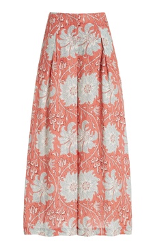 De Flore Linen Wide-Leg Pants