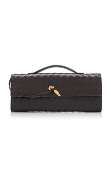 Knot Long Intrecciato Leather Clutch