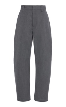 Wool-Cotton Tapered Trousers