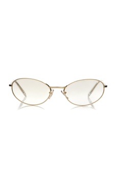 Round-Frame Metal Sunglasses