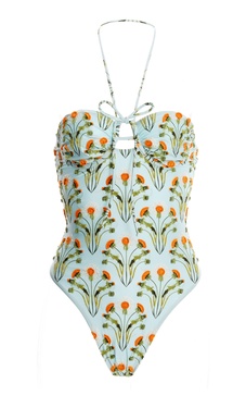 Sandalo Diente De Leon Amanecer Embroidered One-Piece Swimsuit