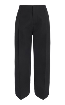Curved Wool Trousers