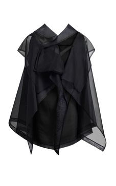 Santana Draped Silk-Organza Top