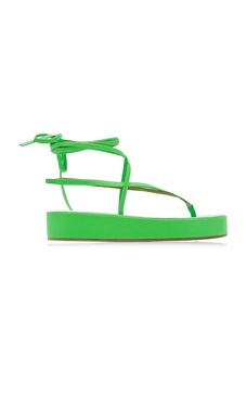 Jamie Lace-Up Leather Flatform Sandals