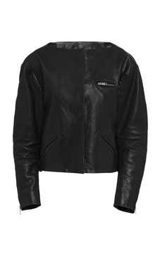 Cropped Leather Jacket