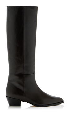 Arla Leather Western Knee Boots