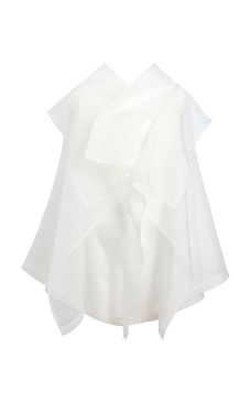 Santana Ruffled Silk Organza Top