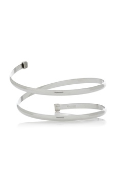 Exclusive Slim Silver-Tone Arm Cuff