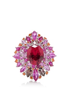 Mirage 18K White Gold, Rhodium Vermeil Multi-Gem Ring
