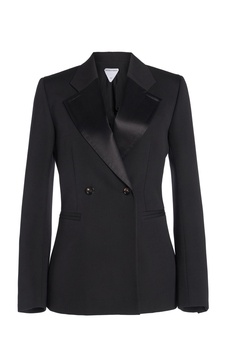 Double-Breasted Wool Cocoon Blazer