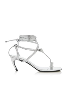 Nova Metallic Vegan-Leather Thong Sandals