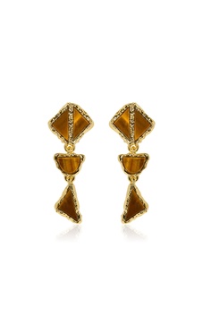 Tile Crystal Drop Earrings