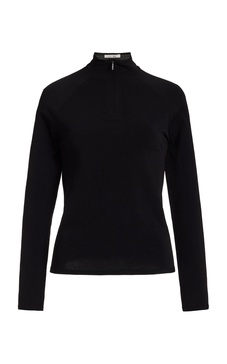 Patti Knit Zip-Up Turtleneck Top