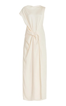 Ardea Draped Seeksucker Maxi Dress