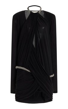 Belindi Draped Jersey Mini Dress