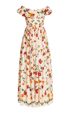 Espliego Oasis Off-Shoulder Cotton Maxi Dress