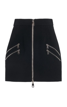 Zip-Detailed Mini Skirt