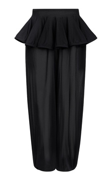 Knit Tapered Peplum Pants